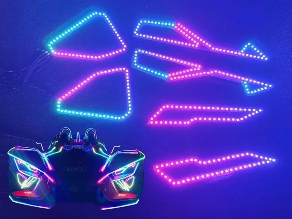 6PCS RGB Dream Color CHASING Addressable LEDs Overlay Lighting LED Lights Ang...